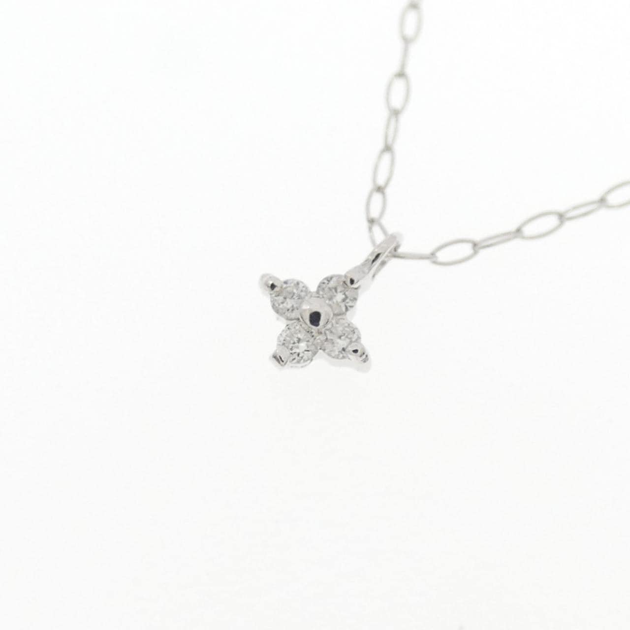 K18WG ダイヤモンド ネックレス 0.03CT