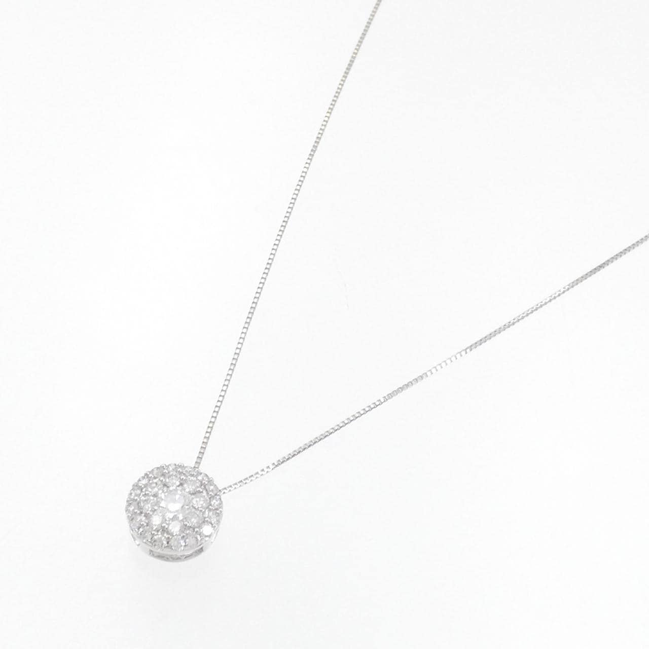 K18WG ダイヤモンド ネックレス 0.50CT