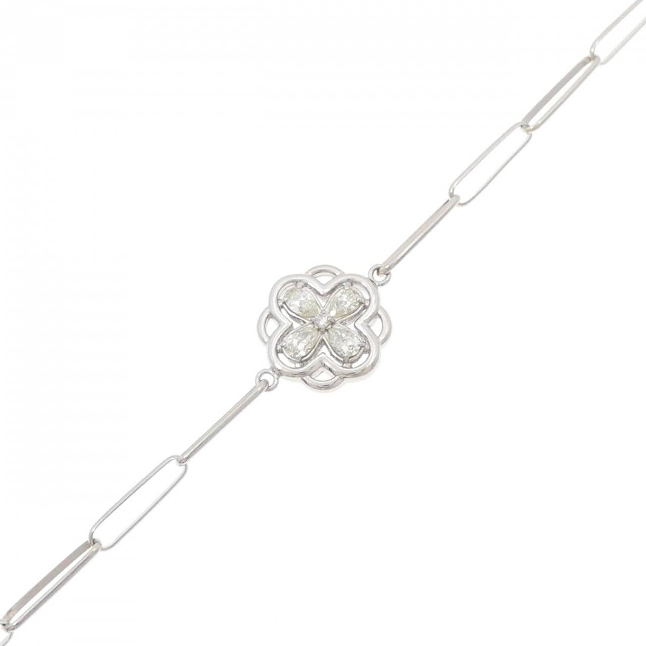【新品】PT900 フラワー ダイヤモンド ブレスレット 0.30CT