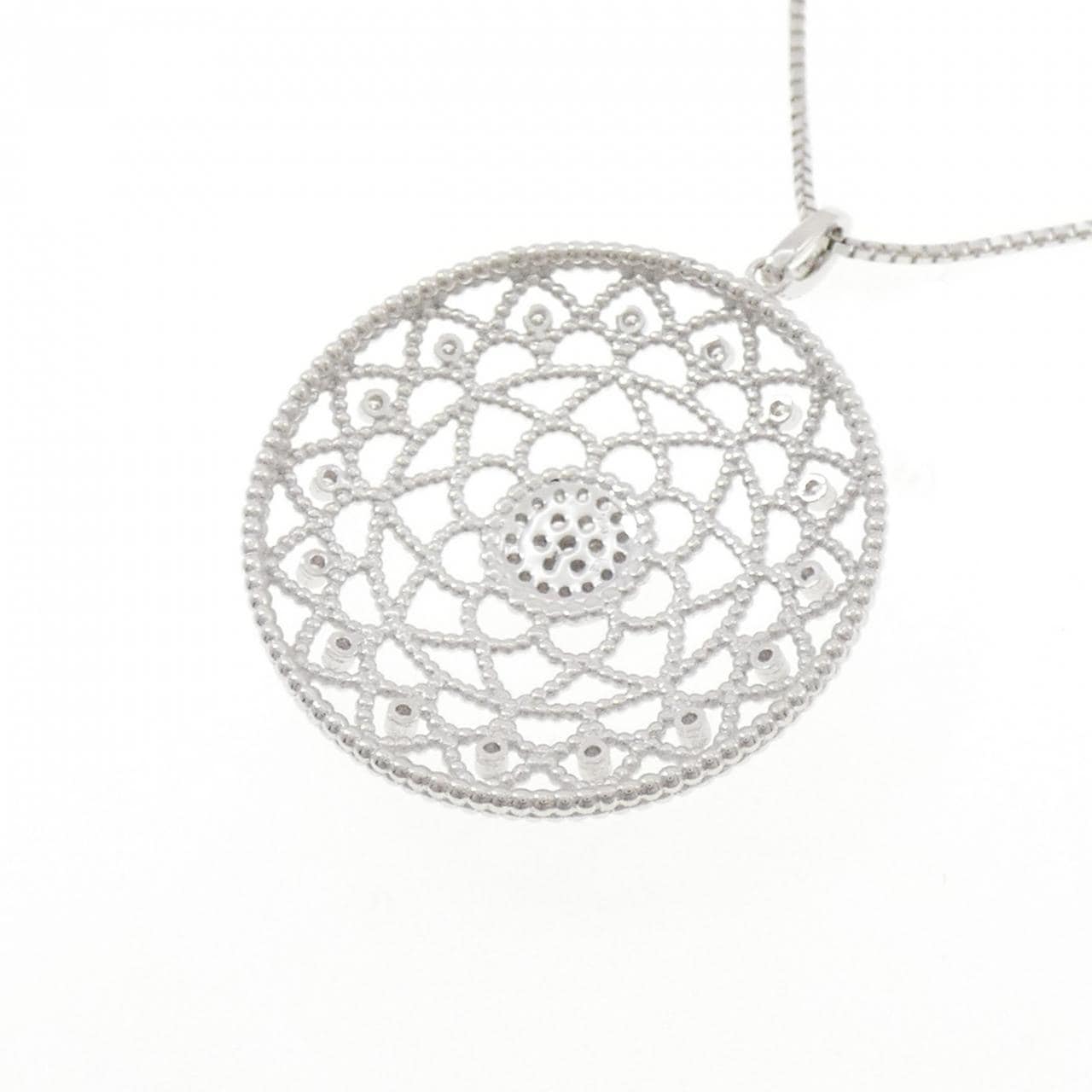 750WG/K18WG ダイヤモンド ネックレス