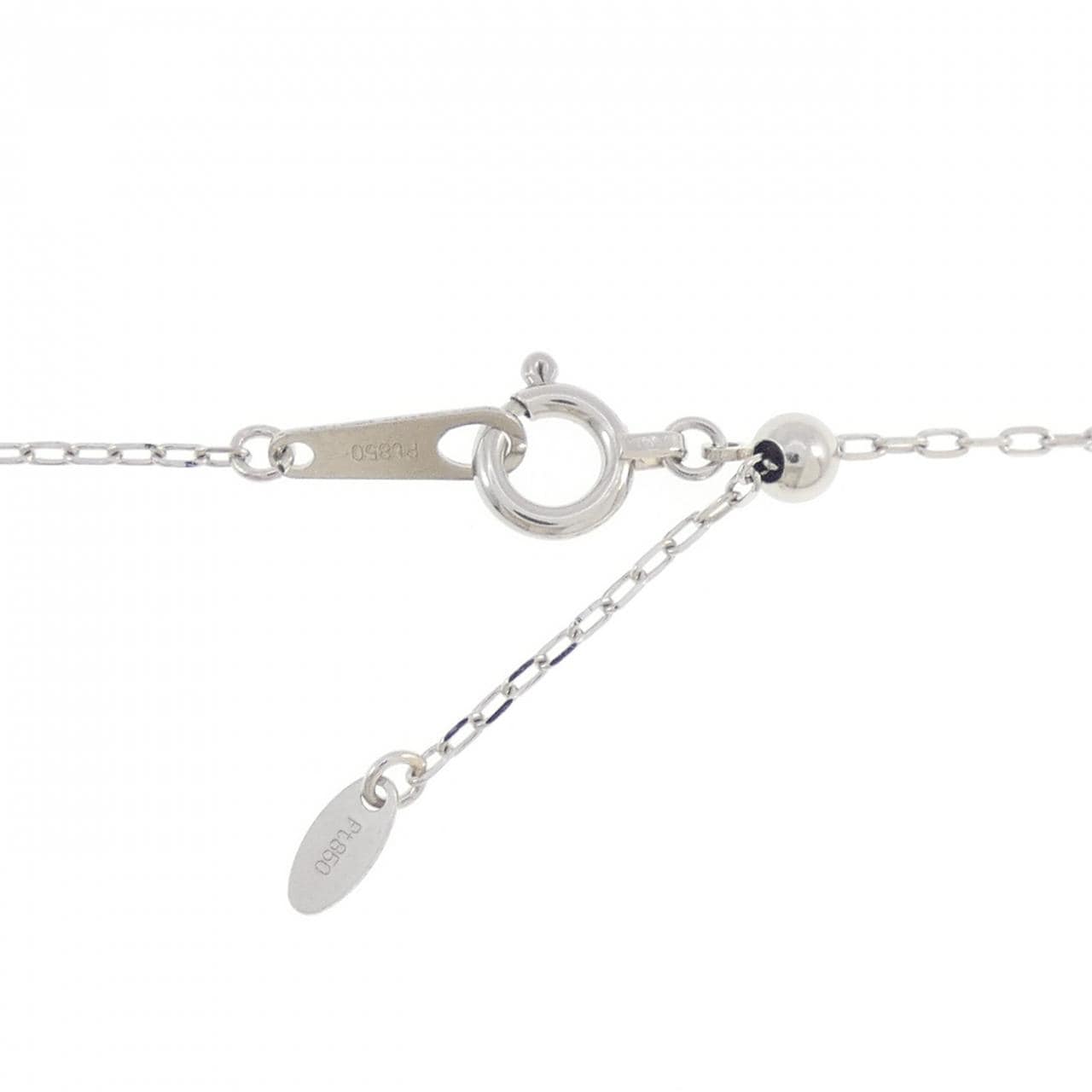 PT950/PT850 フラワー ダイヤモンド ネックレス 0.20CT