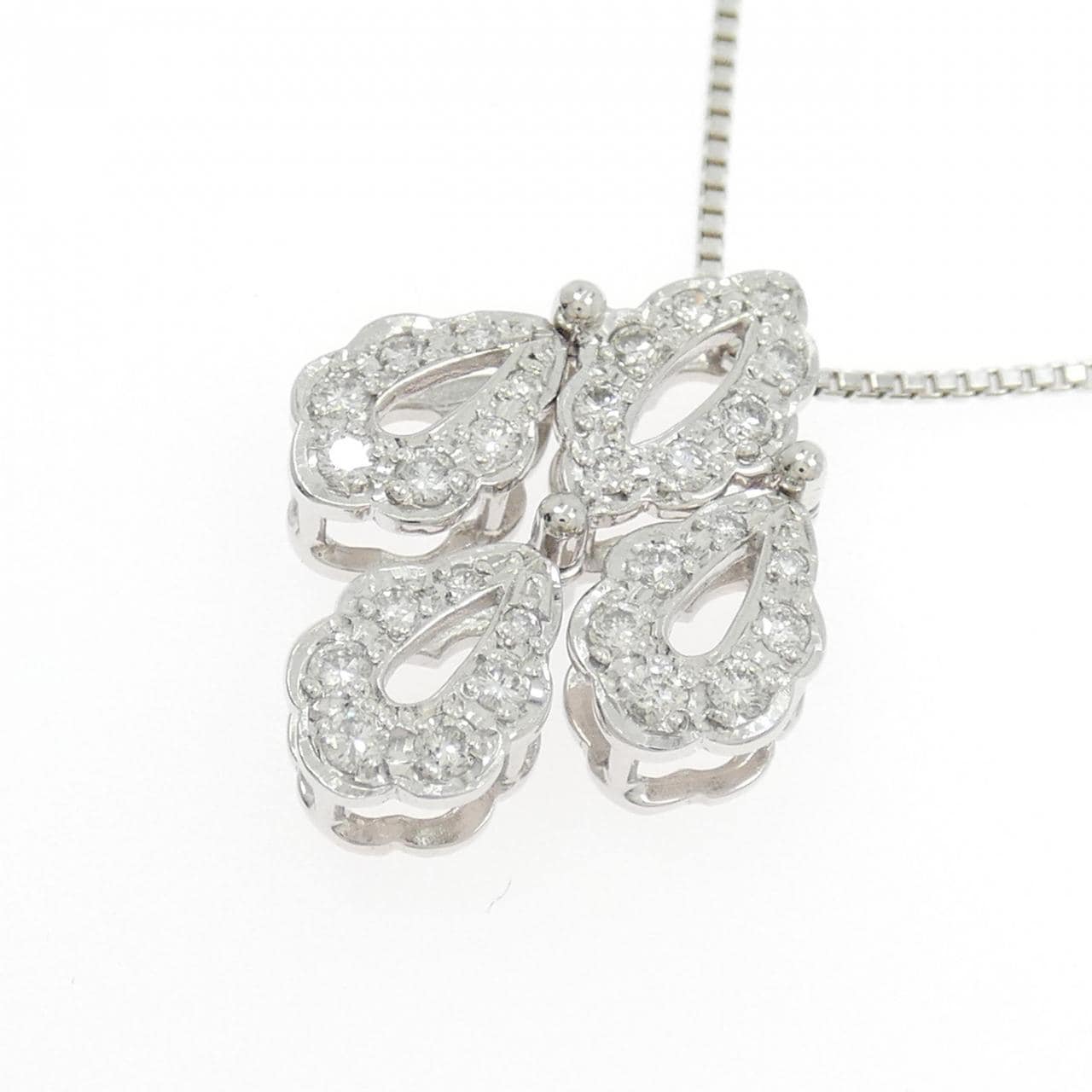 K18WG ダイヤモンド ネックレス 0.54CT