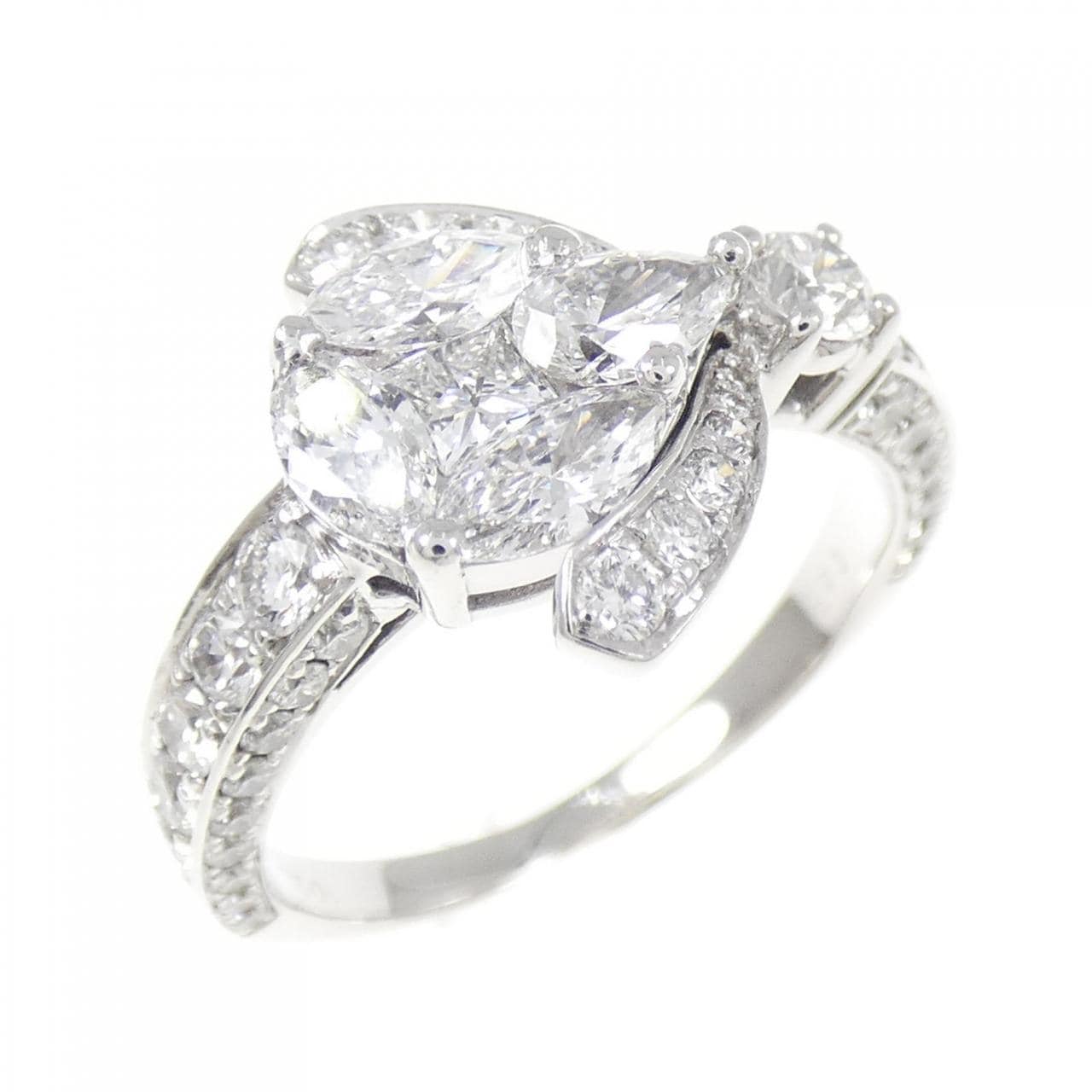 750WG ダイヤモンド リング 1.70CT