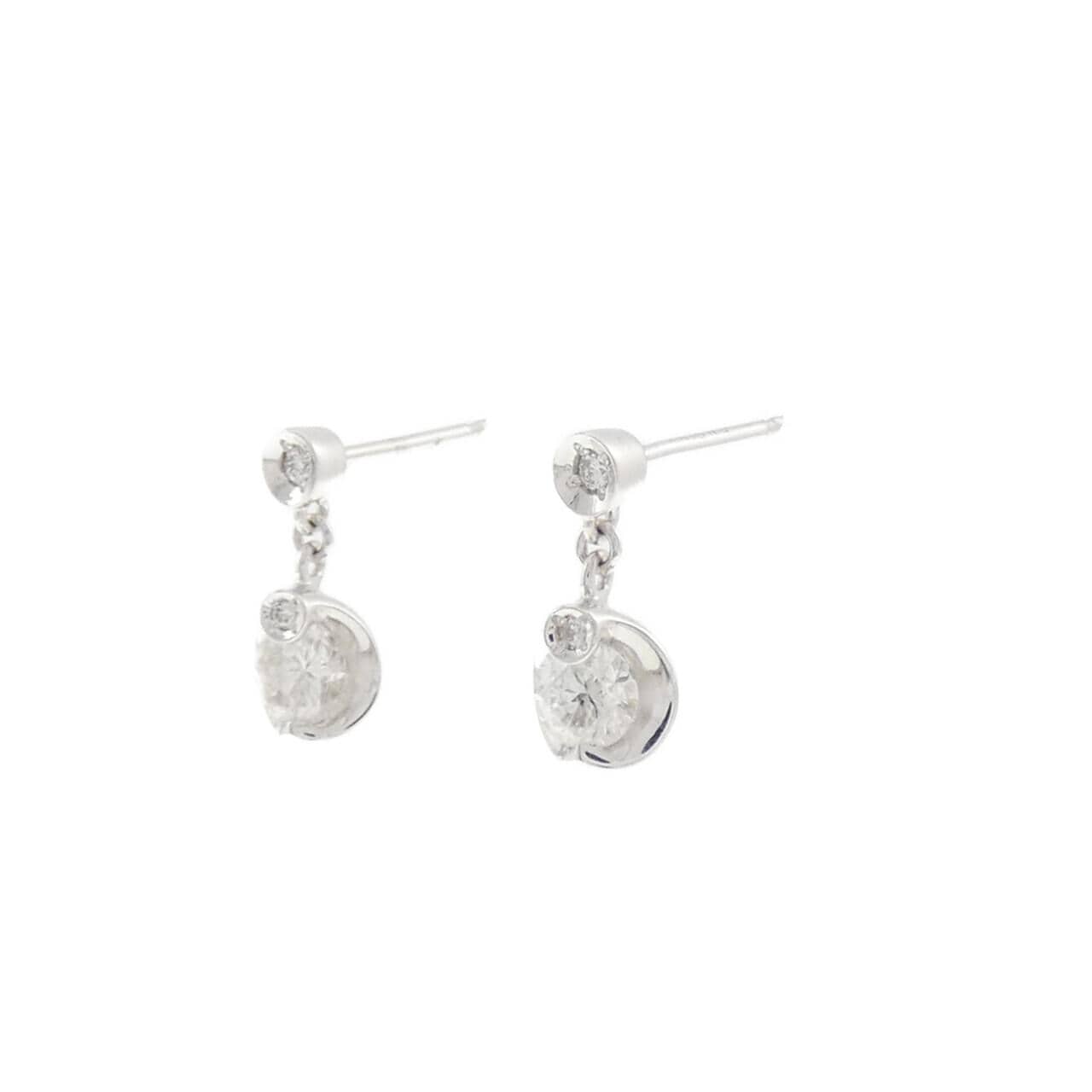 K18WG ダイヤモンド ピアス 0.434CT