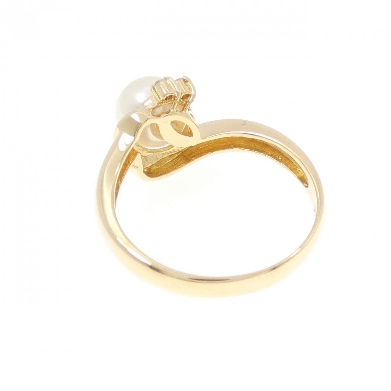 K18YG アコヤパール リング 6.4mm