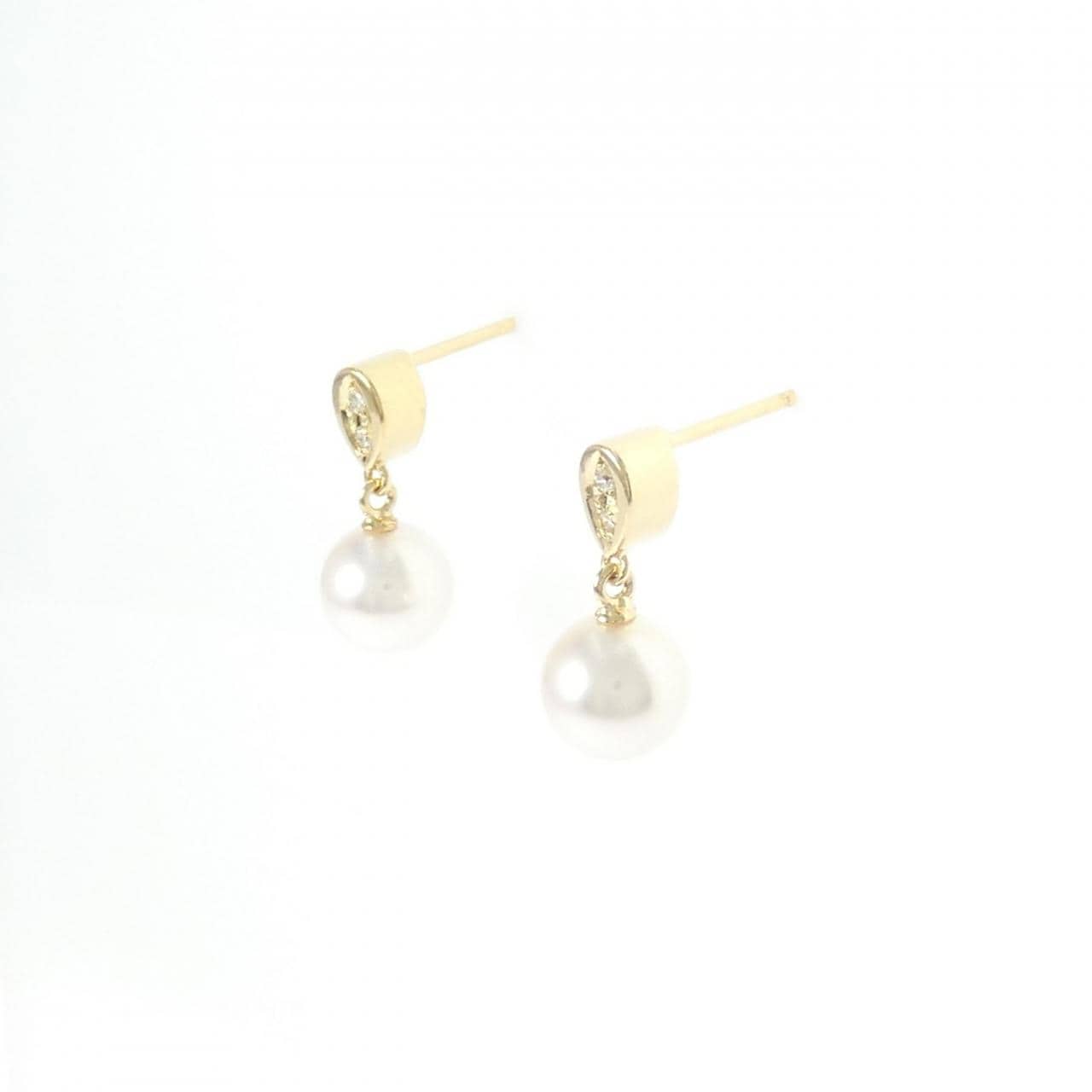 K18YG アコヤパール ピアス 7.3mm