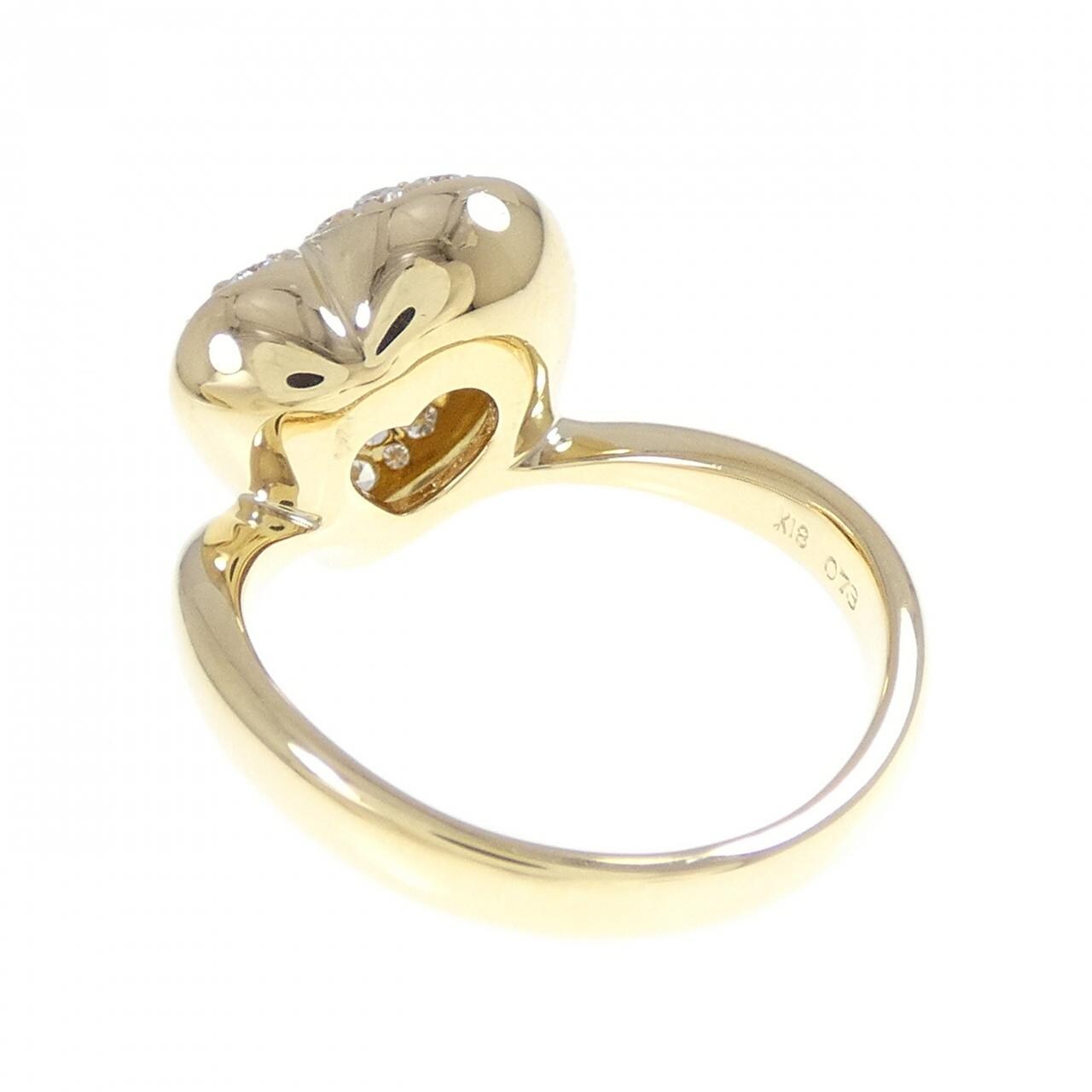 K18YG ハート ダイヤモンド リング 0.73CT