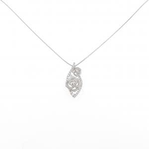 PT900/PT850 ローズ ダイヤモンド ネックレス 0.22CT