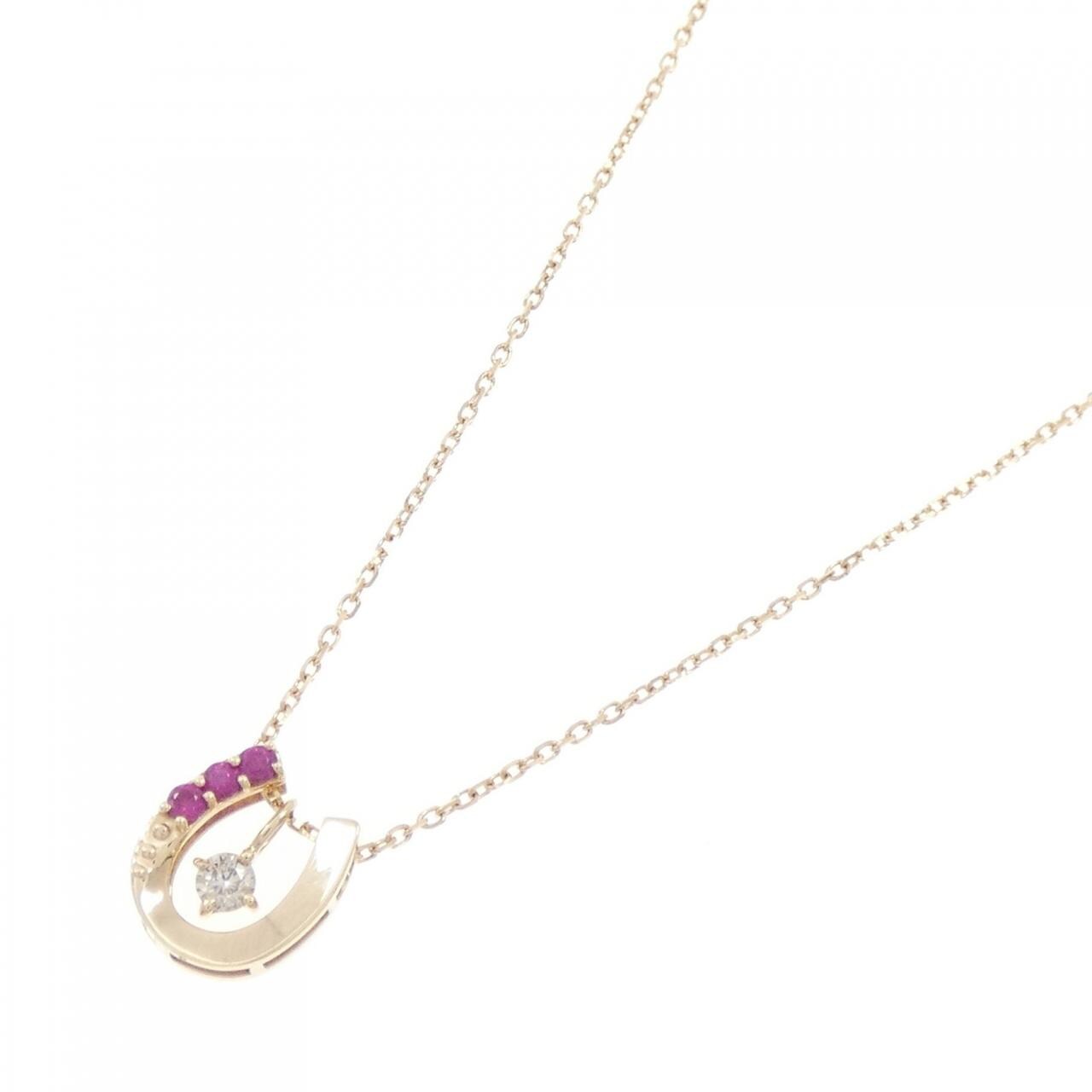 K10YG 2WAY Ruby Necklace