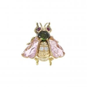 【ヴィンテージ】ショーメ カラーストーン ブローチ