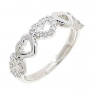 K18WG ハート ダイヤモンド リング 0.25CT