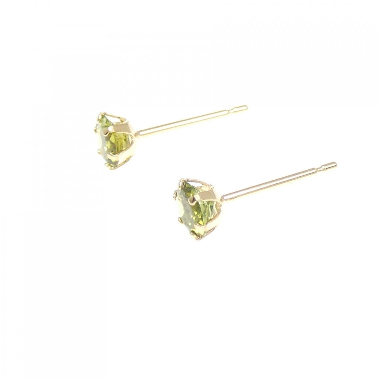 【新品】K18YG トルマリン ピアス