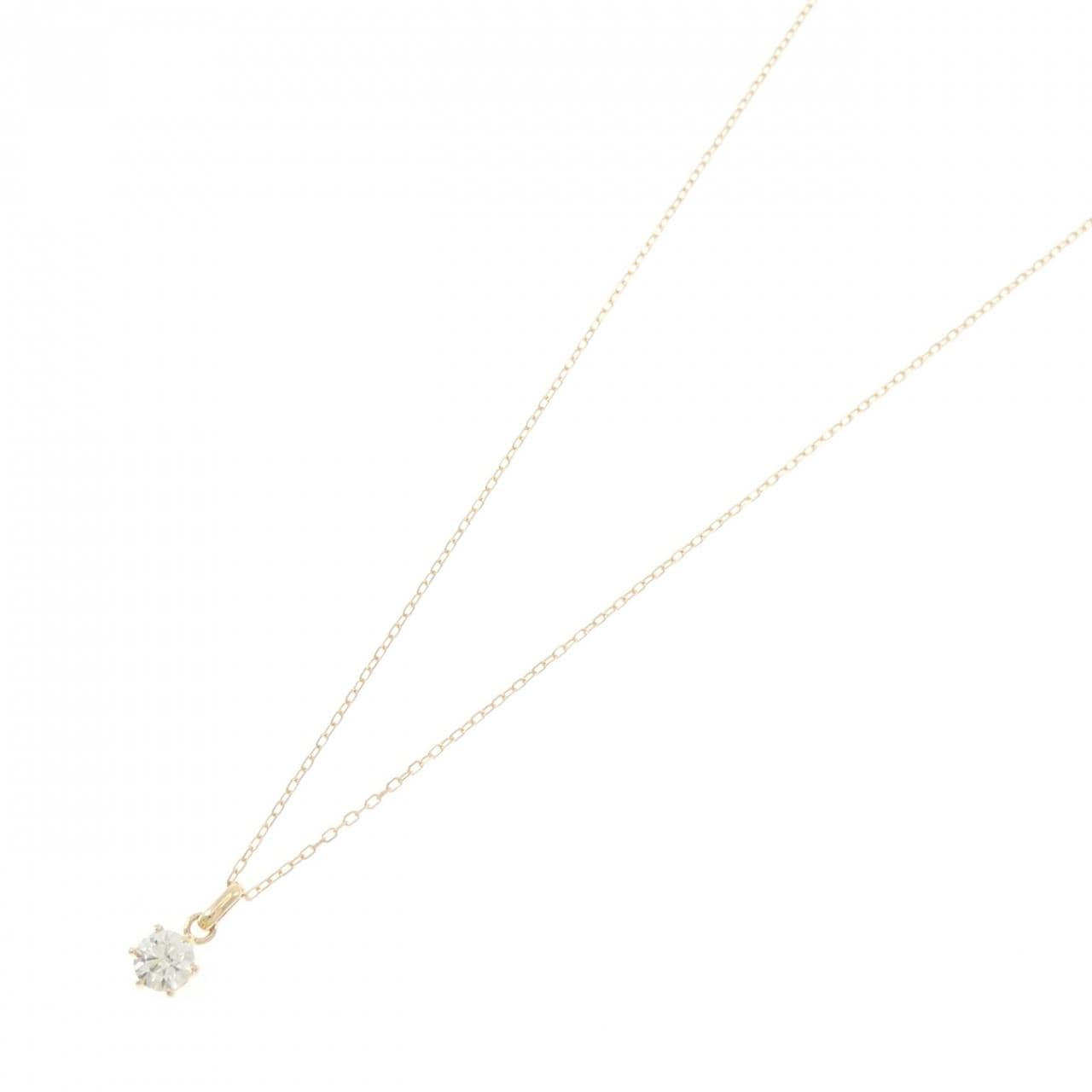 K18YG ソリティア ダイヤモンド ネックレス 0.344CT