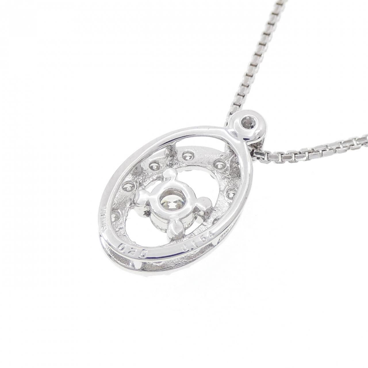 K18WG ダイヤモンド ネックレス 0.154CT