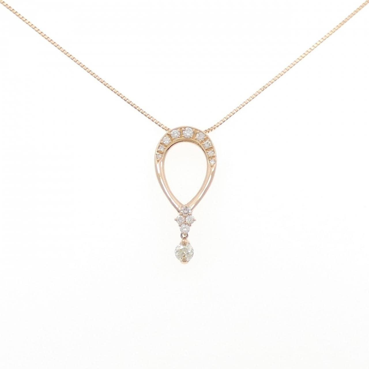 K18PG ダイヤモンド ネックレス 0.20CT