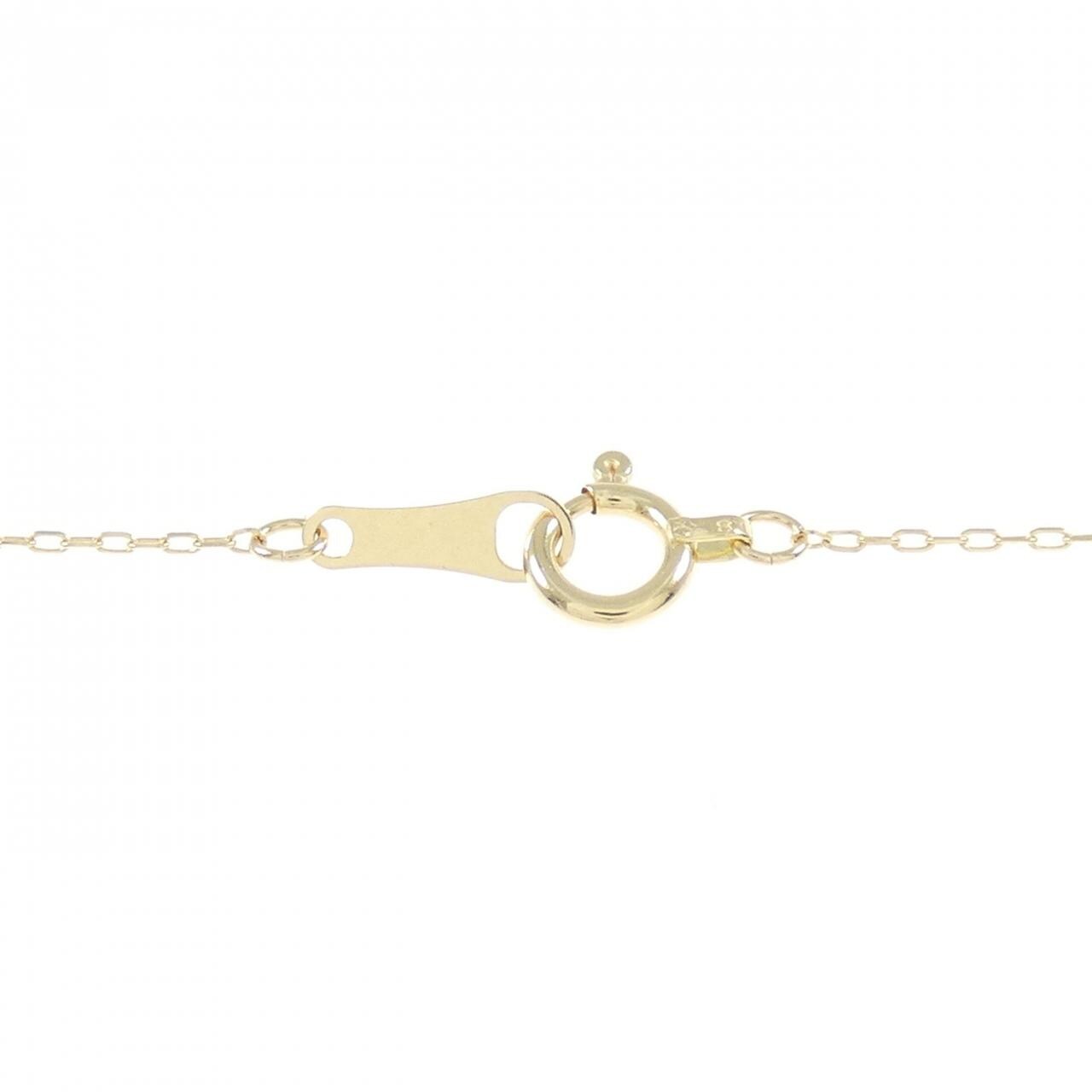 K18YG フラワー ダイヤモンド ネックレス 0.10CT