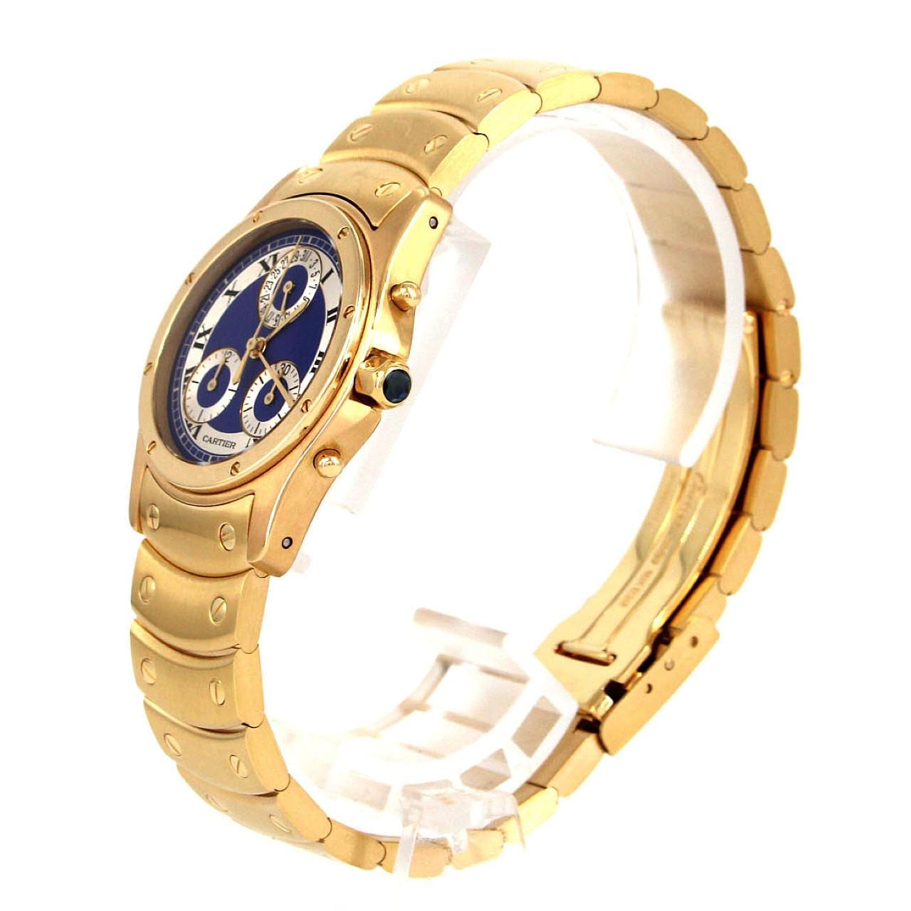 カルティエ サントスロンド MM クロノリフレックス YG W15078G1 YG クォーツ