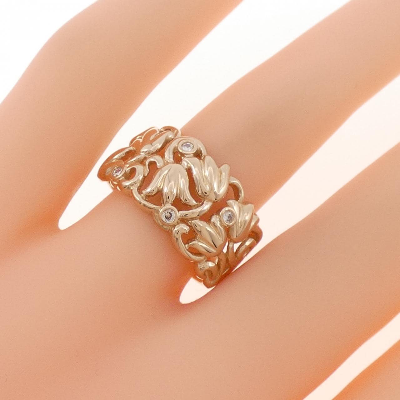 K18PG ダイヤモンド リング 0.05CT