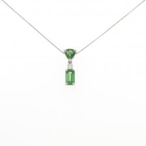 PT900/PT850 グリーンガーネット ネックレス 1.84CT