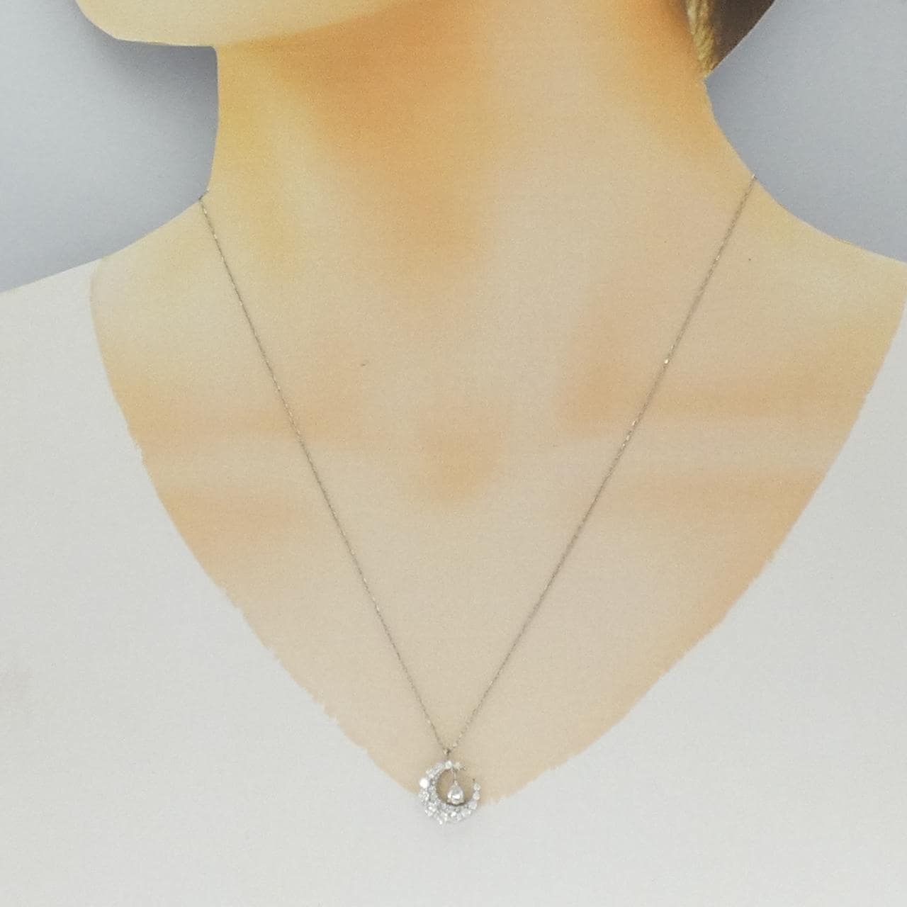 PT900/PT850 ダイヤモンド ネックレス 0.13CT