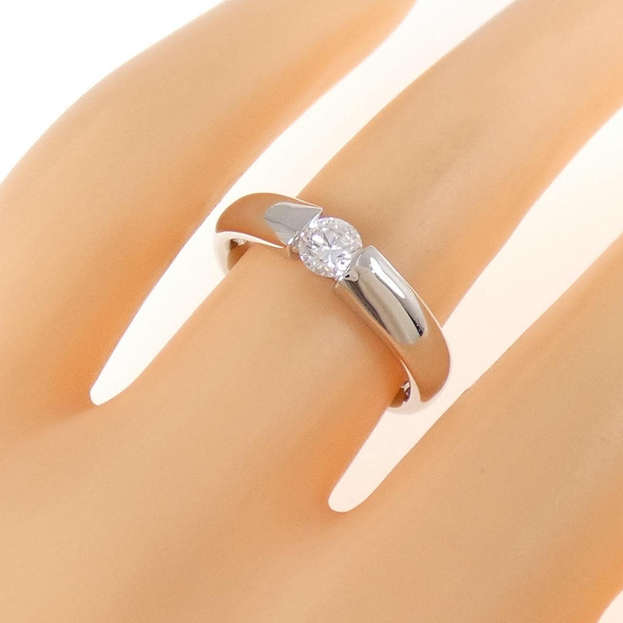PT900 ソリティア ダイヤモンド リング 0.30CT