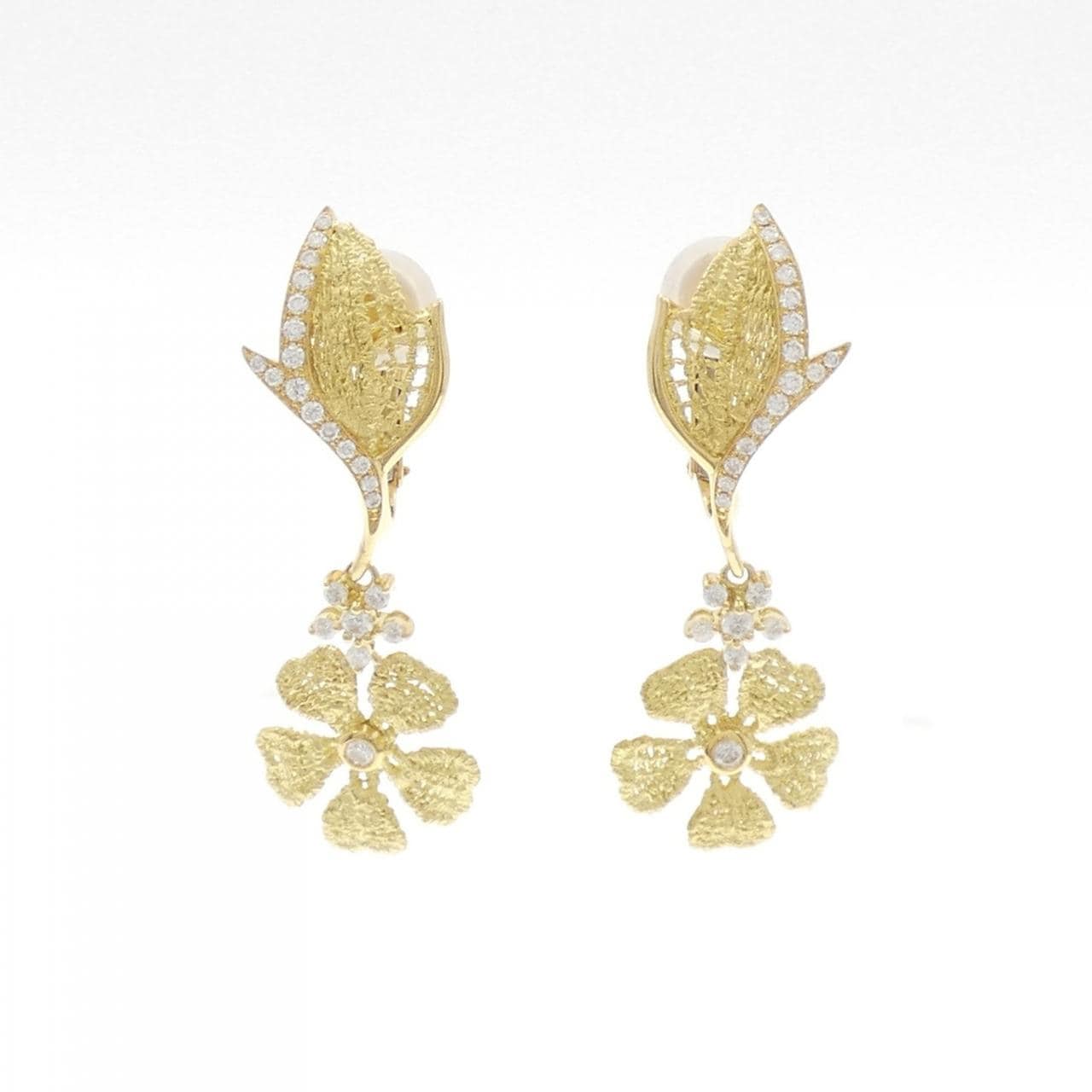 Genet Flower Diamond Earrings 0.55CT