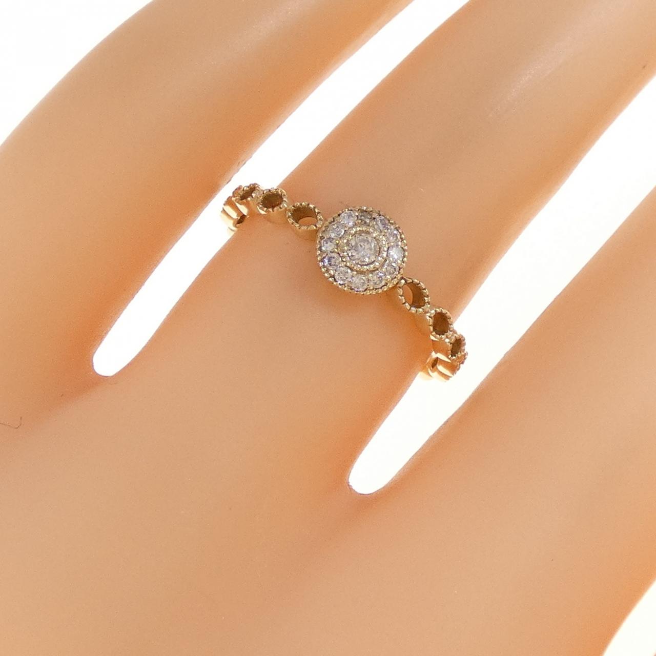 K10YG ダイヤモンド リング 0.09CT