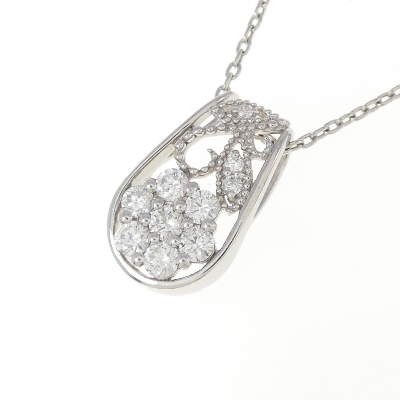 PT フラワー ダイヤモンド ネックレス 0.29CT