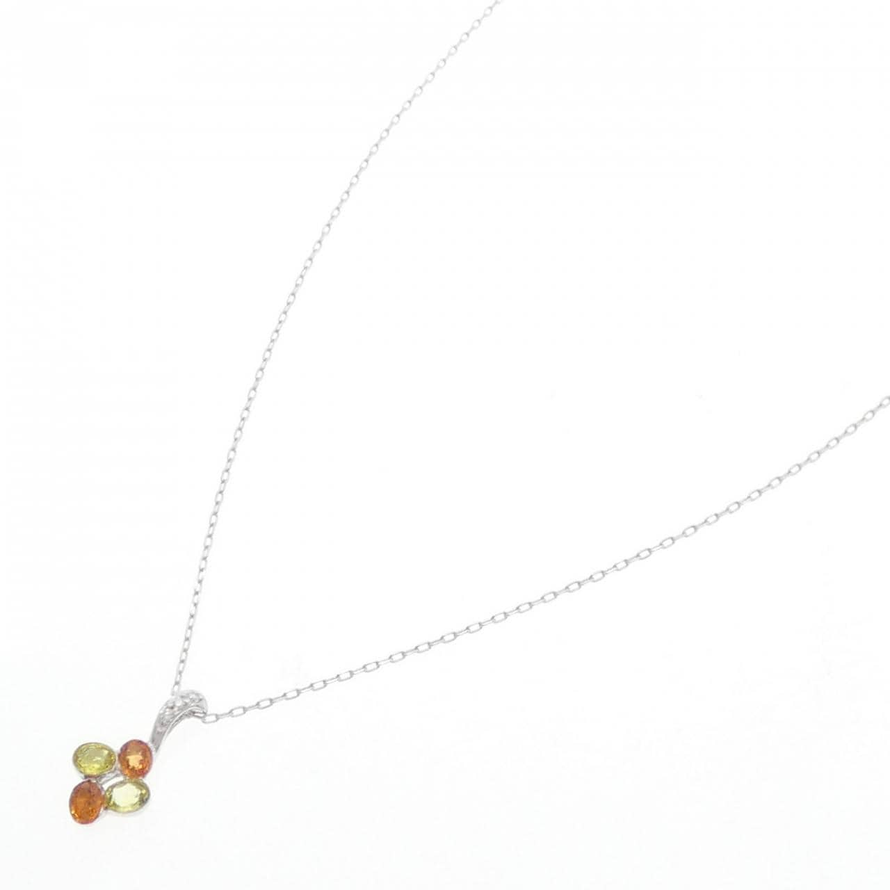 K18WG サファイヤ ネックレス 0.60CT