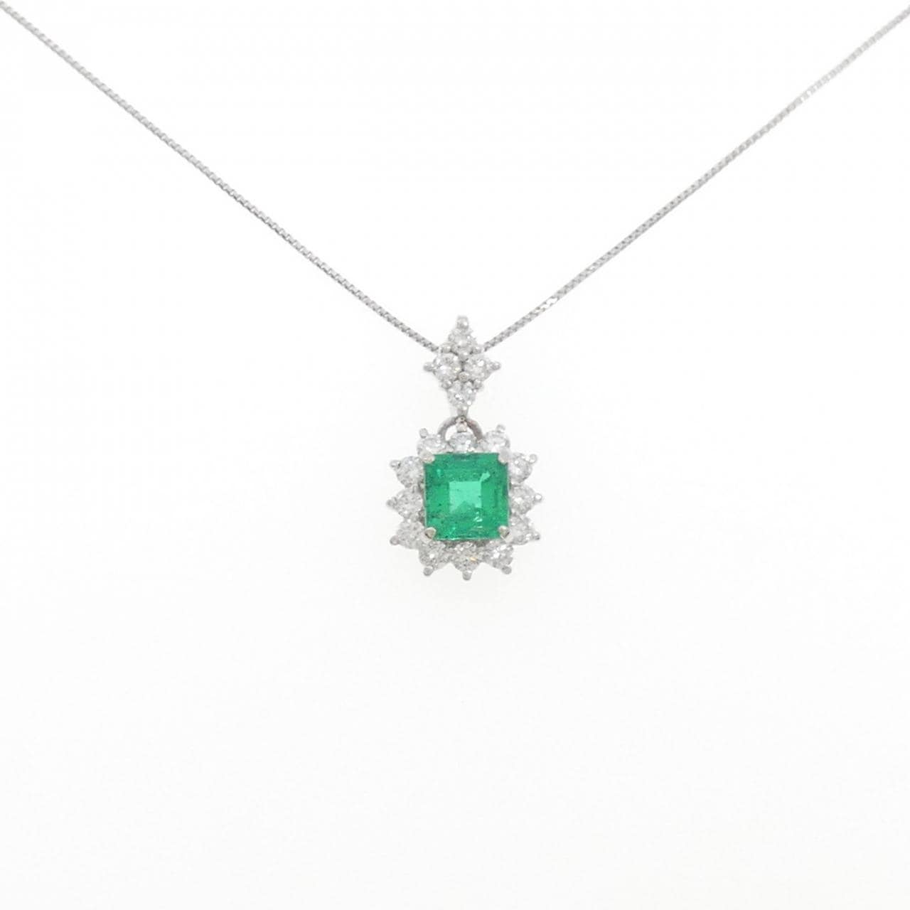 PT900/PT850 Emerald Necklace 0.88CT