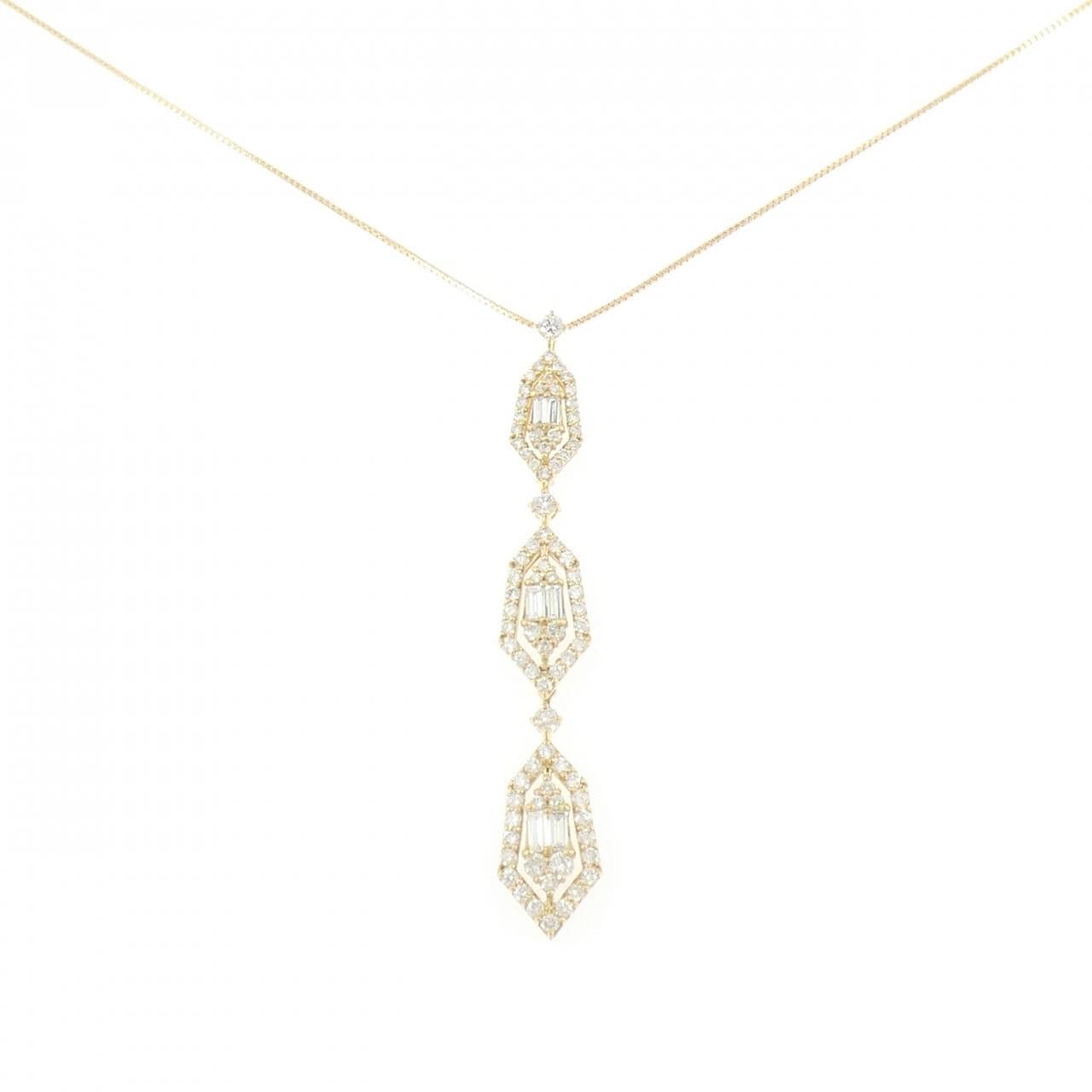 【新品】K18YG ダイヤモンド ネックレス 1.00CT