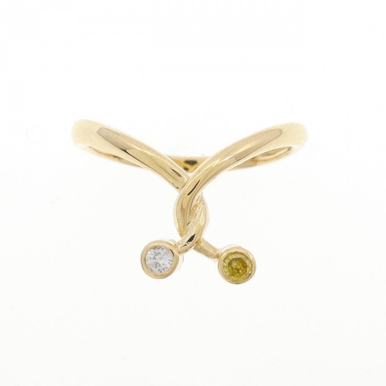 K18YG ダイヤモンド リング 0.07CT