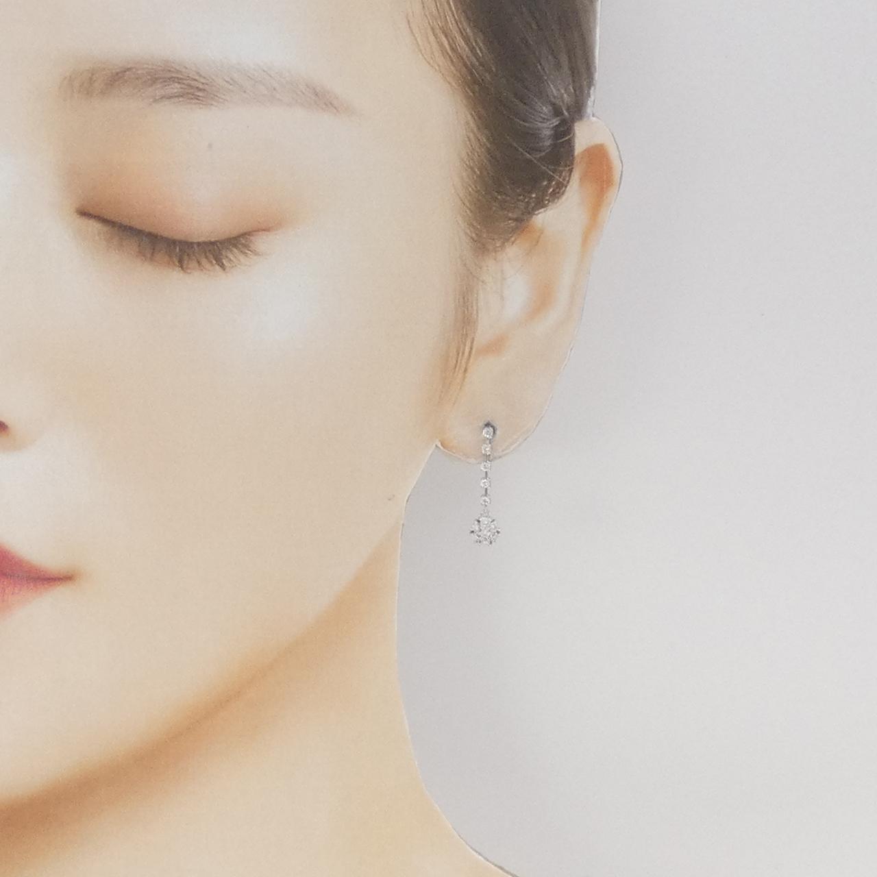 K18WG ダイヤモンド ピアス 0.52CT