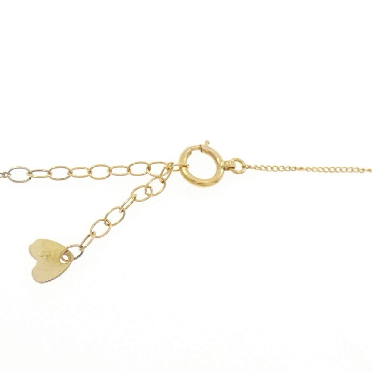 K18YG フラワー ルビー ネックレス 0.19CT