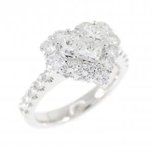 18KWG ハート ダイヤモンド リング 1.17CT
