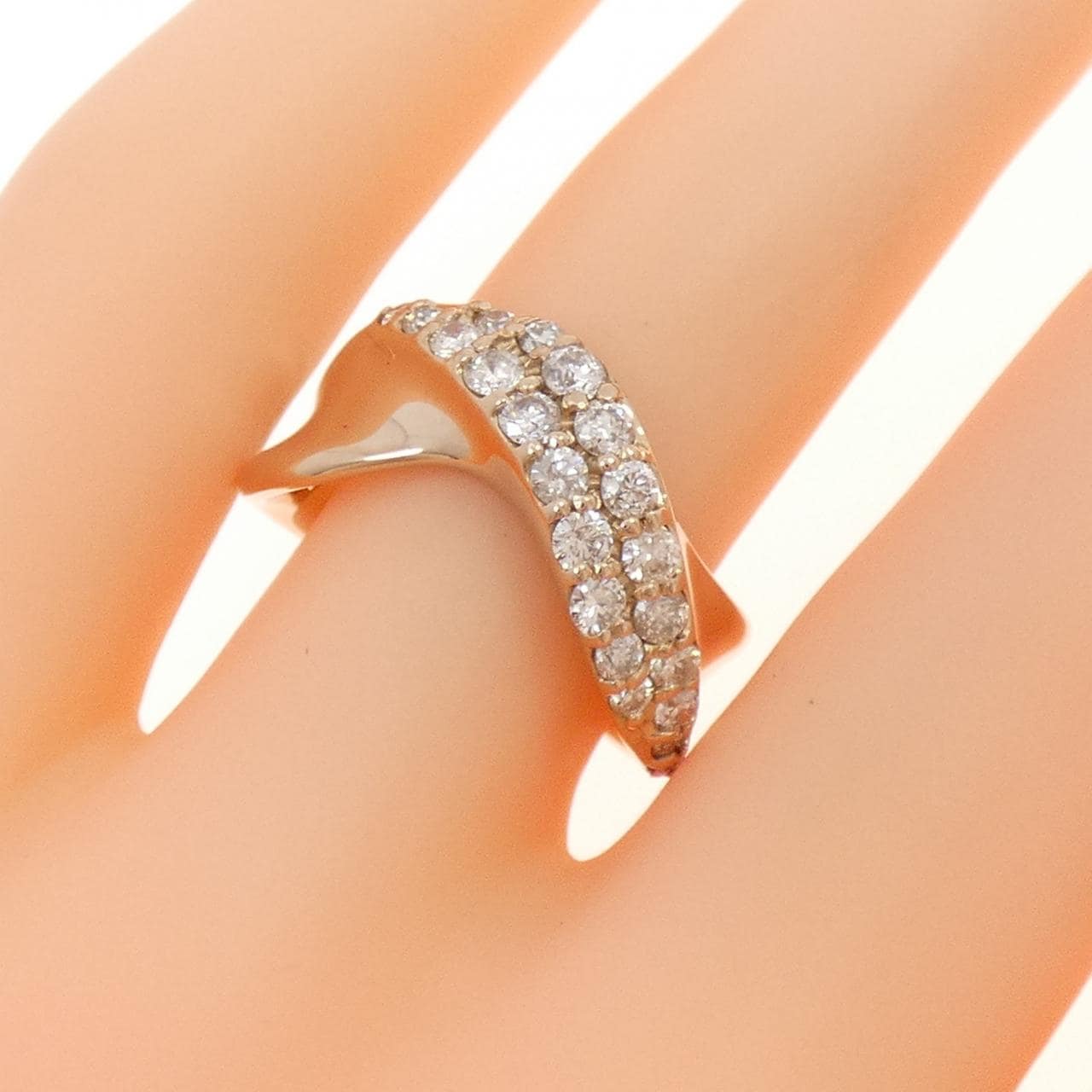 K18PG ダイヤモンド リング 0.66CT