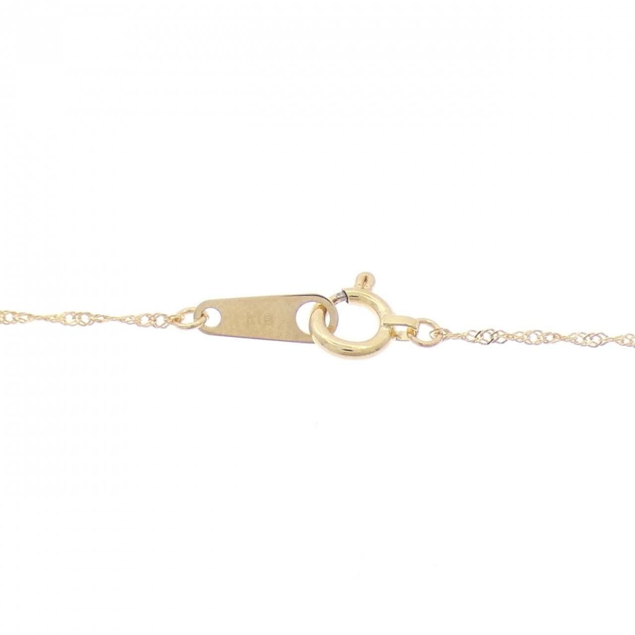 K18YG ハート ダイヤモンド ネックレス 0.1CT