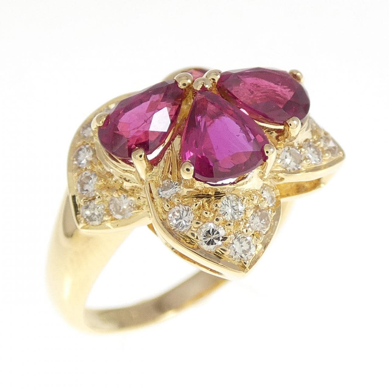 K18YG红宝石戒指1.69CT