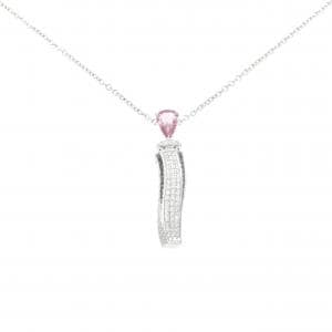K18WG/750WG パヴェ サファイヤ ネックレス 1.010CT