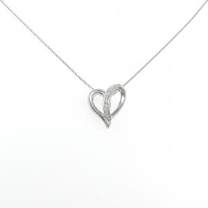 PT999/PT850 ハート ダイヤモンド ネックレス 0.06CT