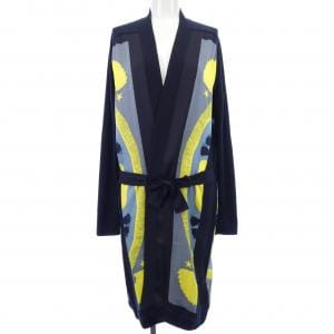 エルメス HERMES POSTE ET CAVALERIE *16-7755 ツイルレーヌ ロングカーディガン