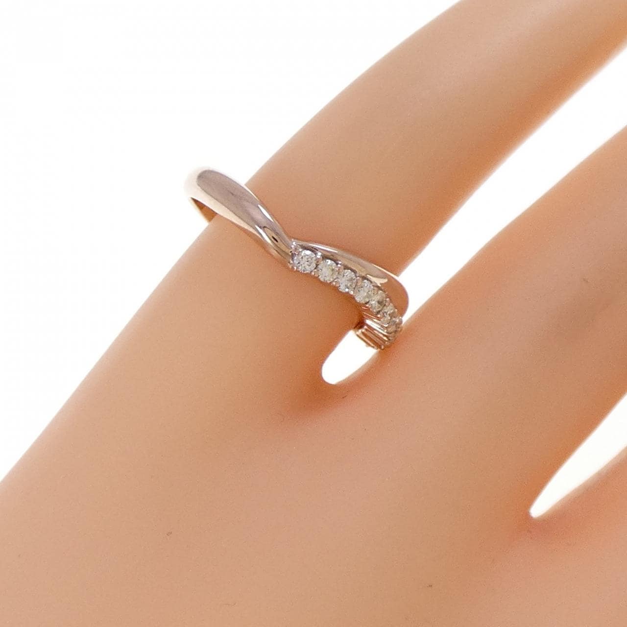 K18PG ダイヤモンド リング