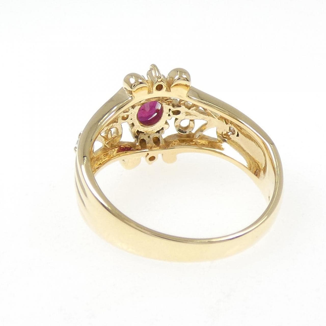 K18YG ルビー リング 0.36CT