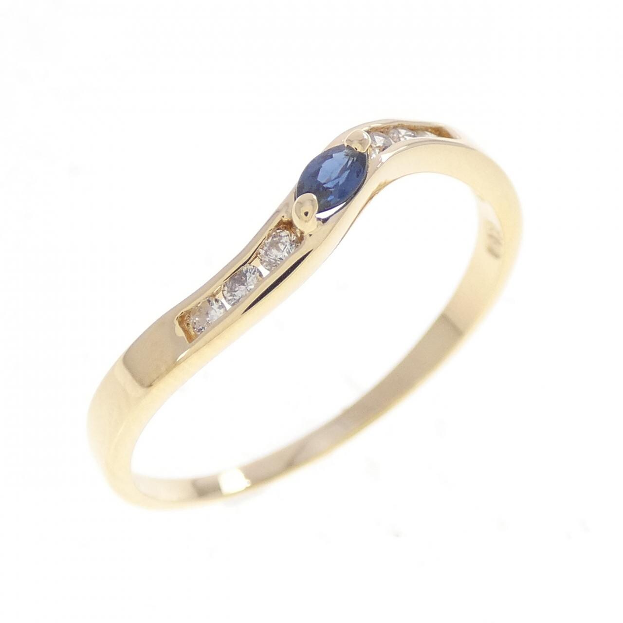 K18YG サファイヤ リング 0.10CT