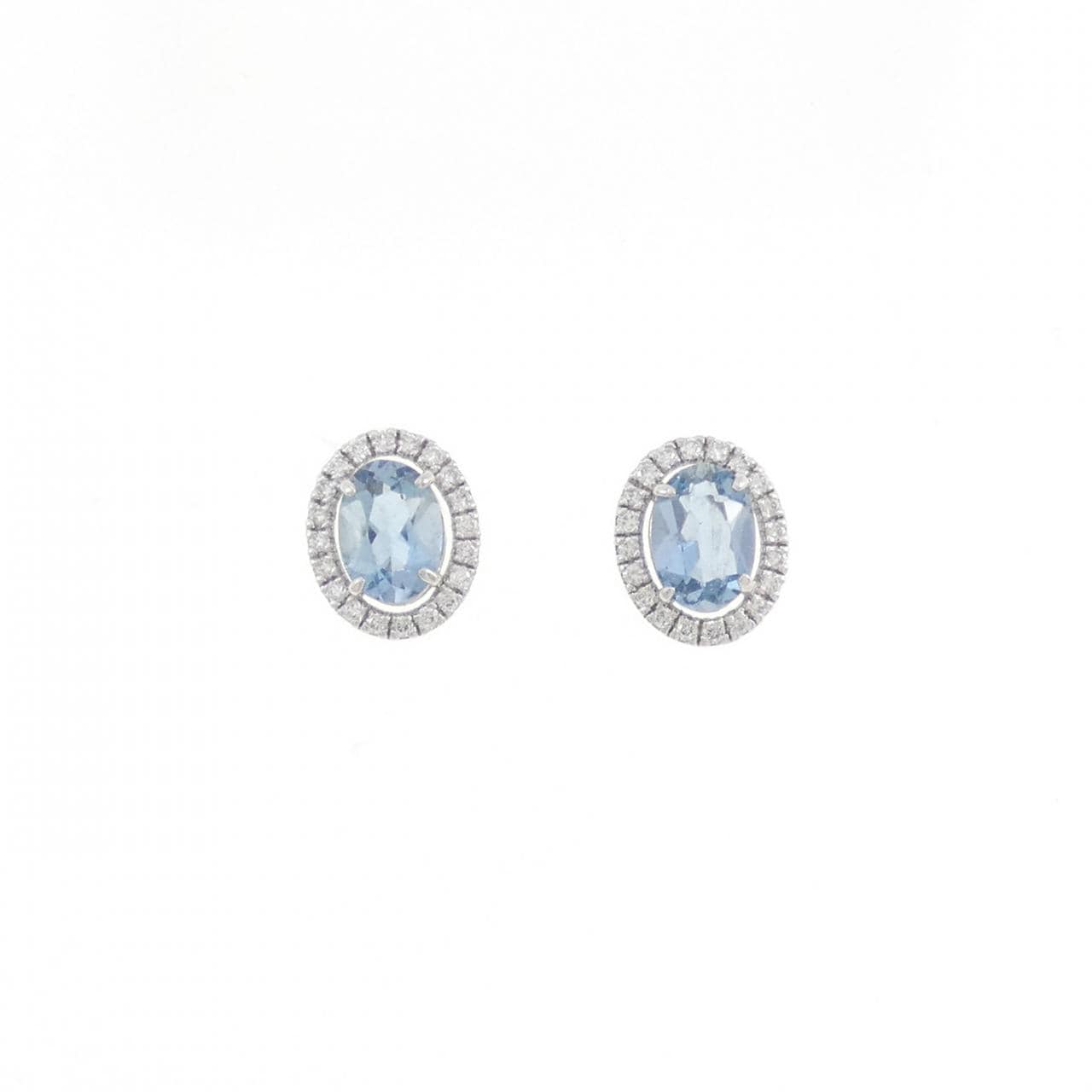 PT900 アクアマリン ピアス 1.23CT