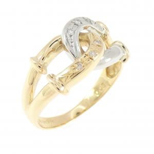 K18YG/PT900 ダイヤモンド リング 0.03CT