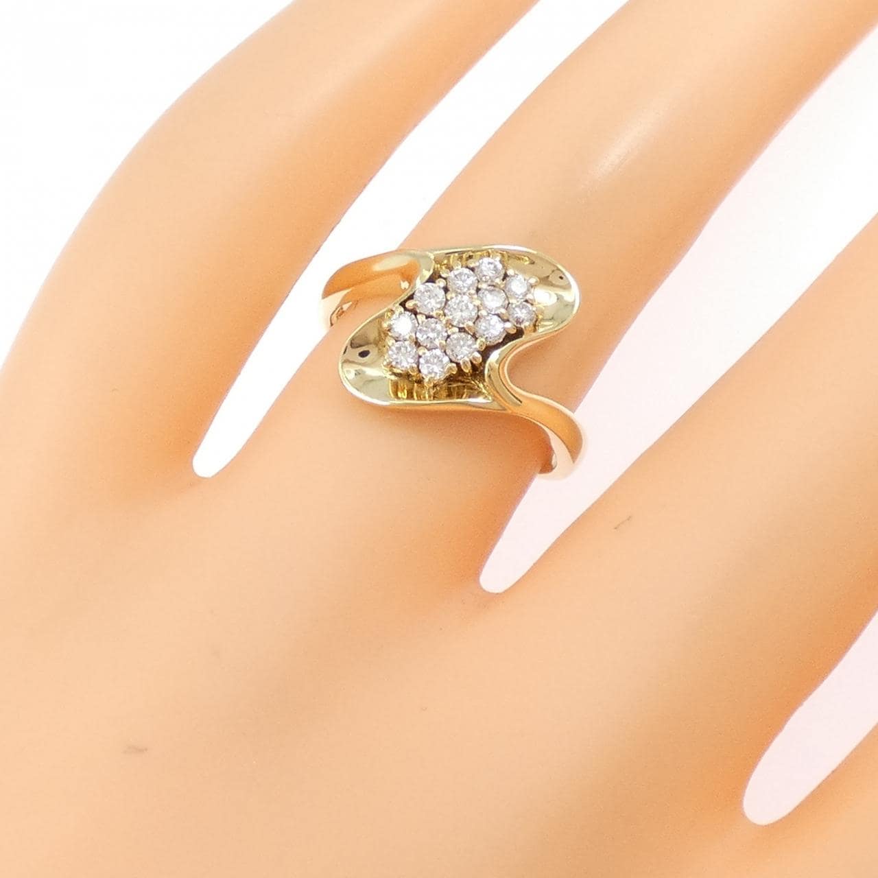 K18YG ダイヤモンド リング 0.27CT