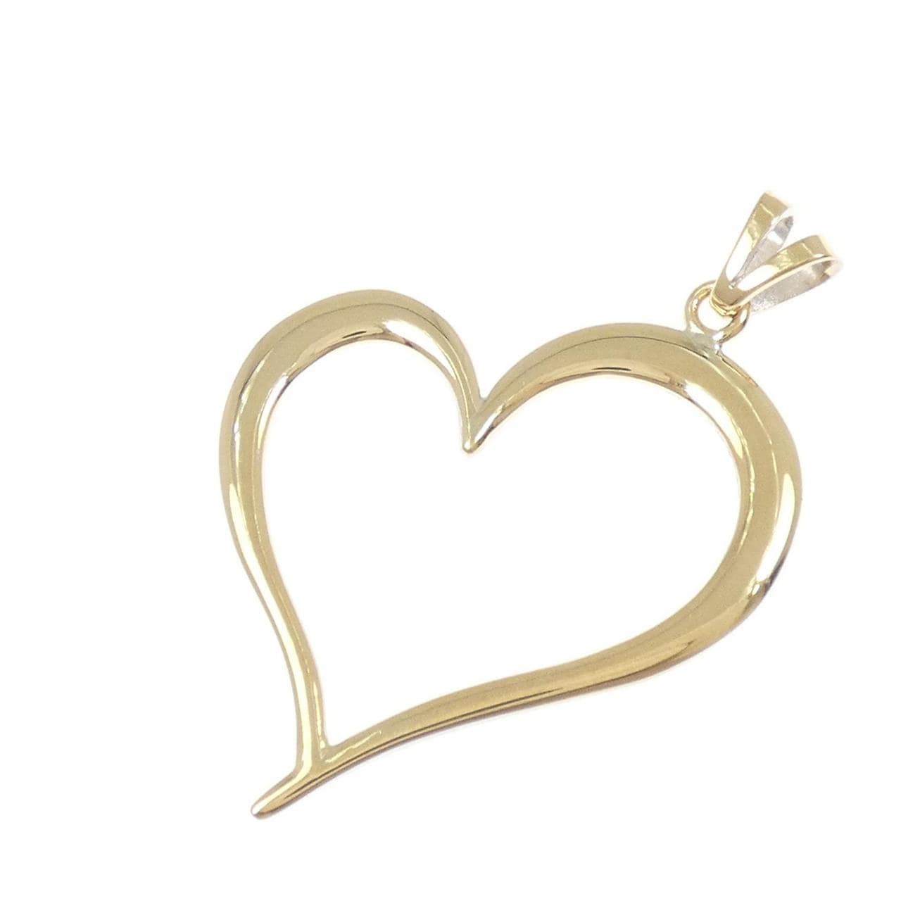 K18YG/K18WG ハート ペンダント