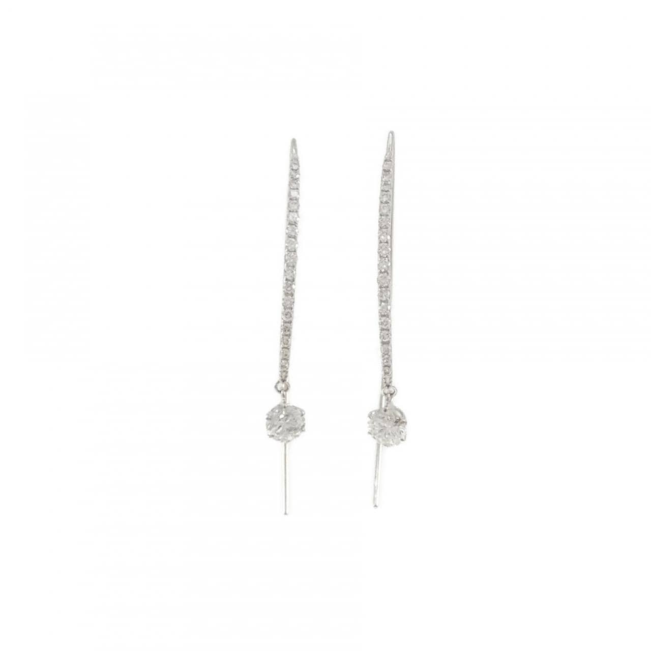 K18WG ダイヤモンド ピアス 0.712CT
