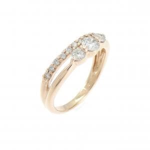 K14PG ダイヤモンド ピンキーリング 0.29CT